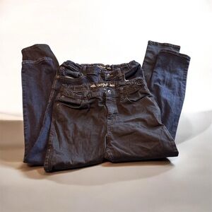 Cat & Jack Men's Dark Blue and Black Slim Straight Jeans